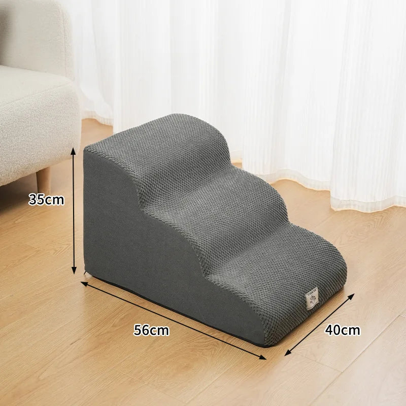 Detachable and Washable Pet 2-4 Tiered Non Sliding Dog Staircase Suitable for Bed Edge Sofa Pet Stairs for Dogs Dog Ramp