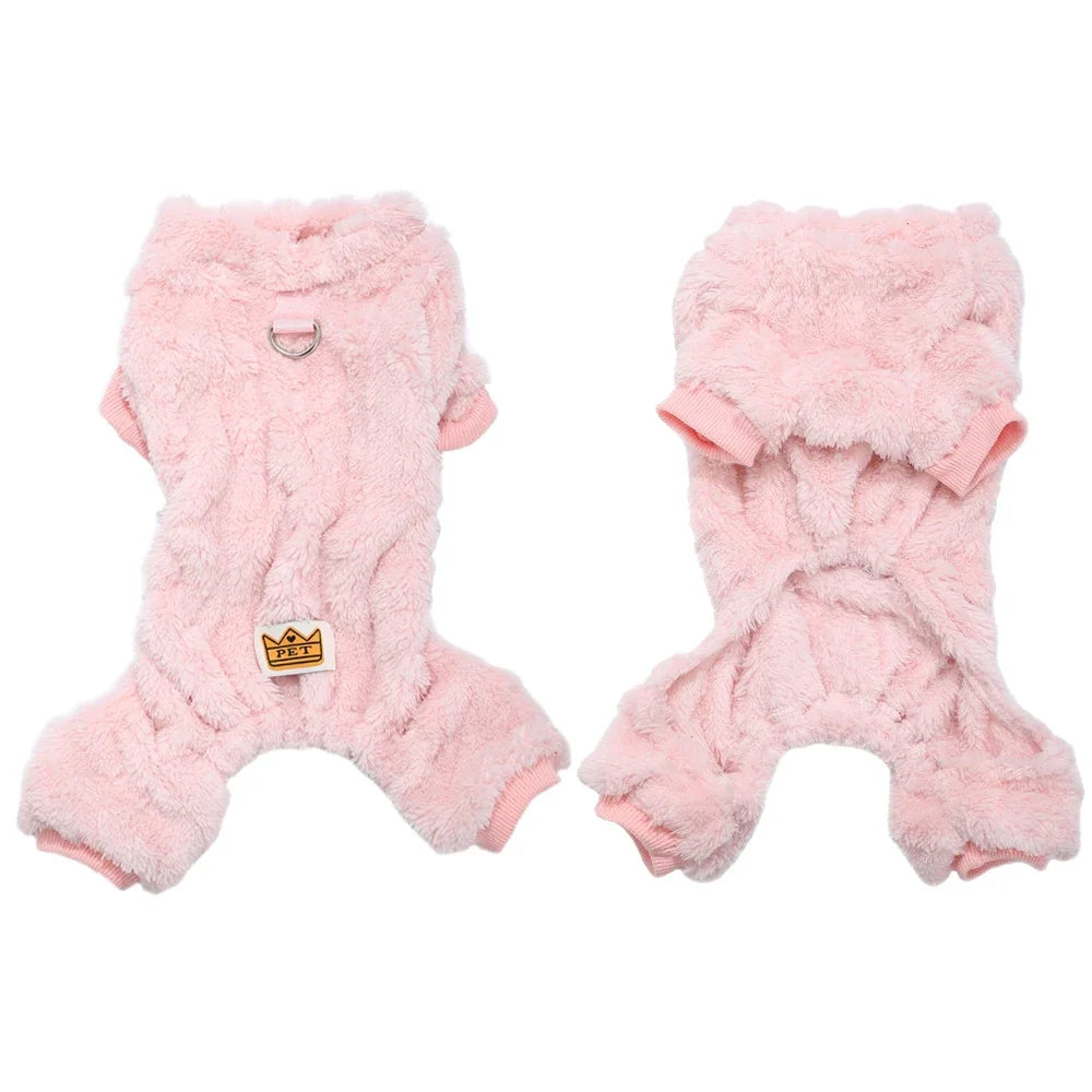 Pet Dog Jumpsuit for Small Medium Dogs Cats Winter Warm Fleece Dog Clothes Yorkshire Jacket Outfits French Bulldog Pug Clothing