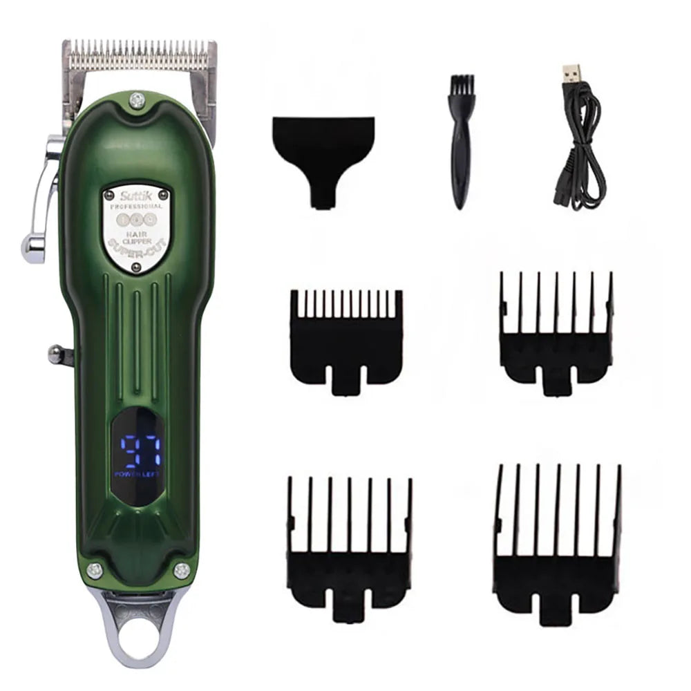 Professional Dog Hair Clipper All Metal Rechargeable Pet Trimmer Puppy Grooming Haircut Low Noice