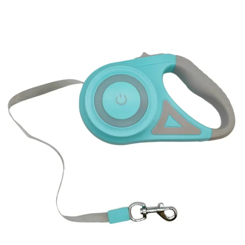 LED Luminous Dog Leash Automatic Retractable Leash for Medium Dogs Outdoor Small Pet Traction Rope