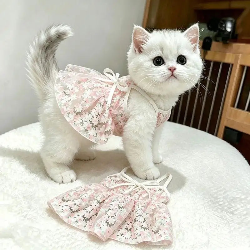 New Pet Dresses Princess Style Dog Cat Clothes Bichon Summer Breathable Clothing Yorkshire Beautiful Skirt Luxury Pet Clothes