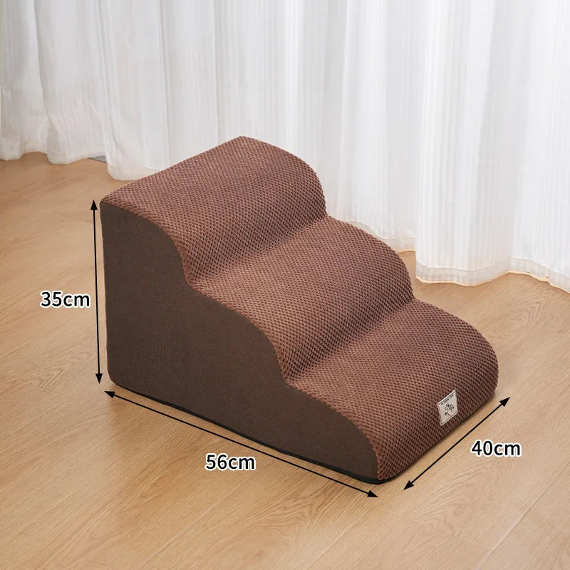 Detachable and Washable Pet 2-4 Tiered Non Sliding Dog Staircase Suitable for Bed Edge Sofa Pet Stairs for Dogs Dog Ramp