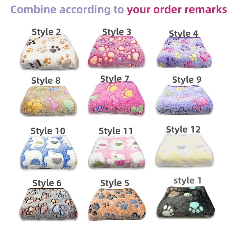 Soft Pet Dog Blanket Winter Coral Fleece Blanket Comfortable Cat Dog Bed Sheet Sofa Blanket Warm Sleeping Blanket Pet Supplies