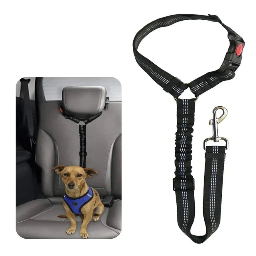1pc Pet Dog Cat Seat Belts, Car Headrest Restraint Adjustable Safety Leads Vehicle Seatbelt Harness,Dog Accessories, Dog Harness