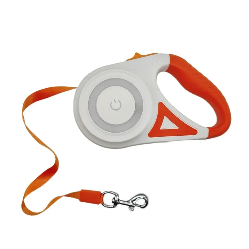 LED Luminous Dog Leash Automatic Retractable Leash for Medium Dogs Outdoor Small Pet Traction Rope