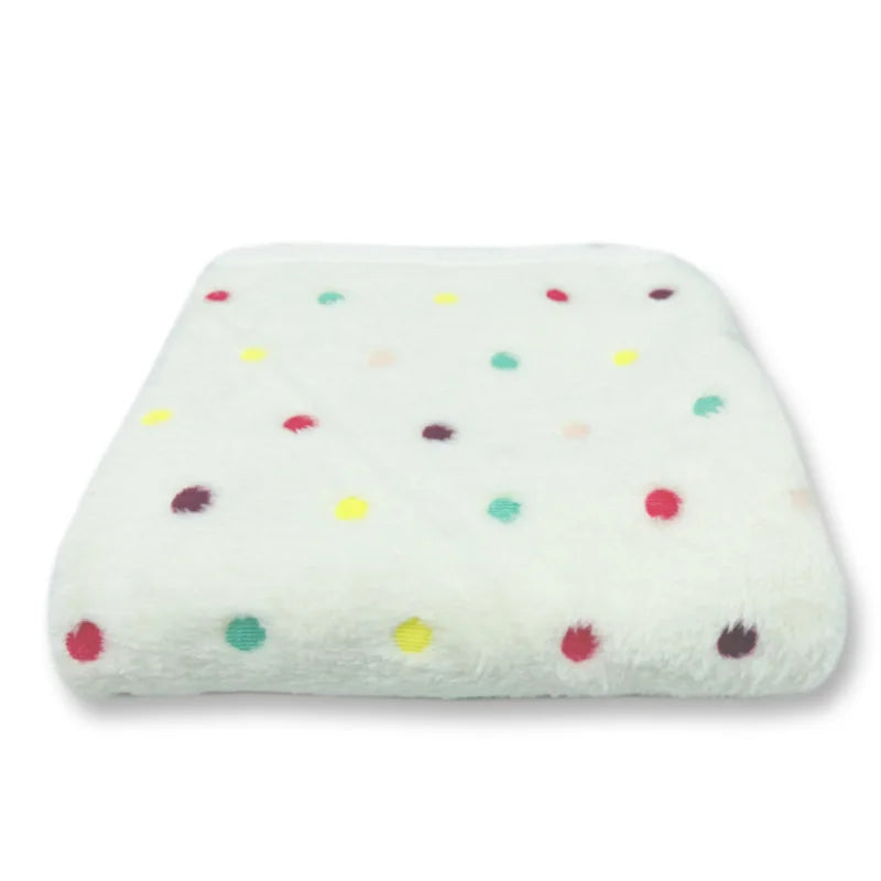 Coral Fleece Pet Blanket Warm Paw Print Dog Cat Bed Mat Soft Reversible Sleeping Pad Four Seasons Sofa Cover Small Medium Pets