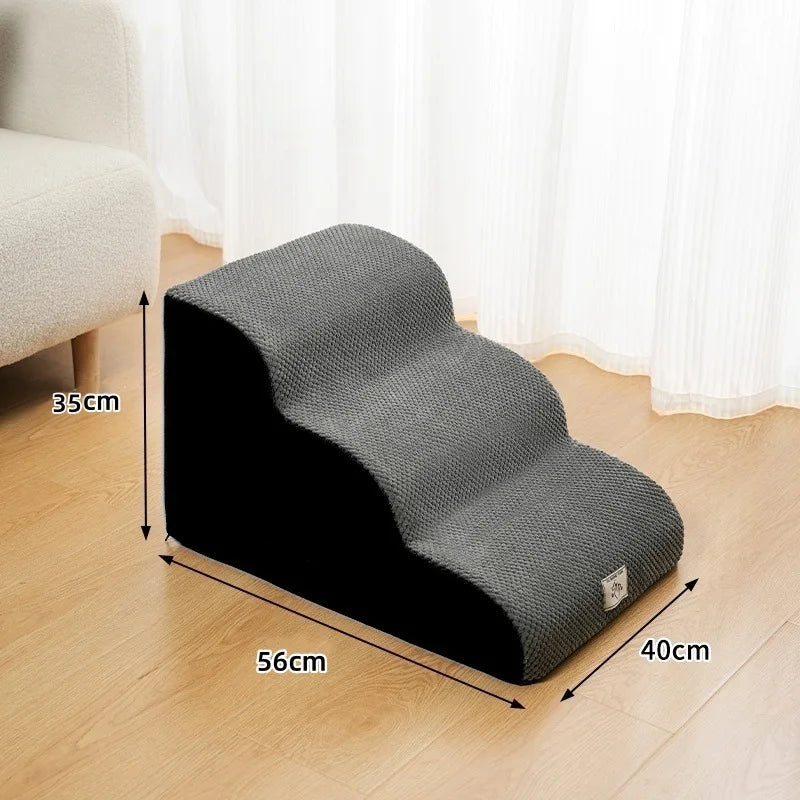 Detachable and Washable Pet 2-4 Tiered Non Sliding Dog Staircase Suitable for Bed Edge Sofa Pet Stairs for Dogs Dog Ramp