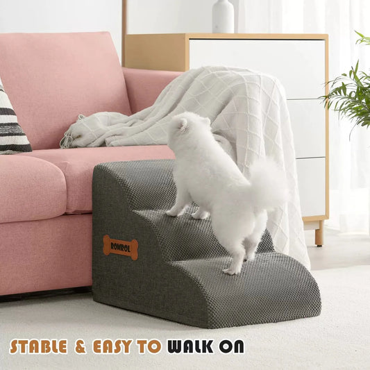 Ladder Dogs Pets Bone Handle Puppys Stairs Beside Sofa Bed Ramp for Dogs Protecting Pets Joint Safety Stairs for Pet Elderly Dog