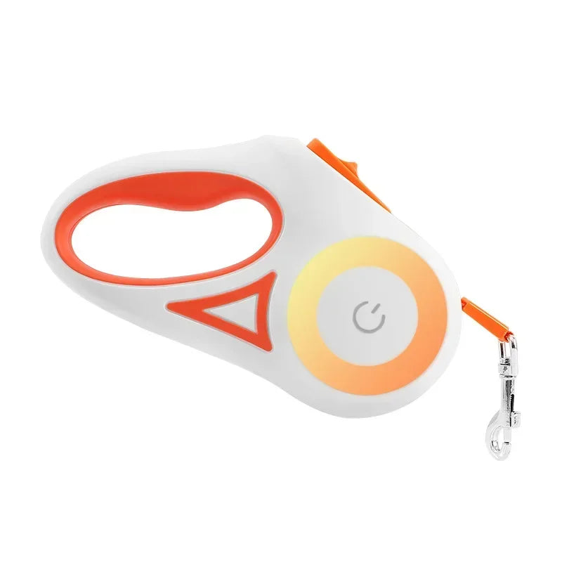 LED Luminous Dog Leash Automatic Retractable Leash for Medium Dogs Outdoor Small Pet Traction Rope