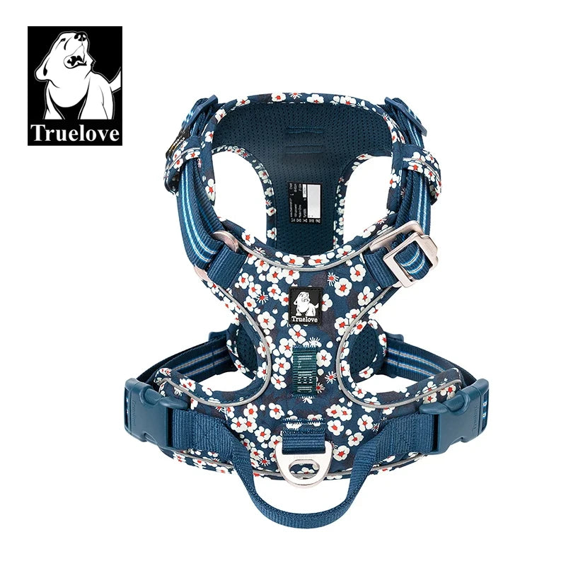 Truelove Pet Harness Fashionable Nylon Durable Dog Harness Reflective Breathable Padded Training Vest Luxury Pet Accessories