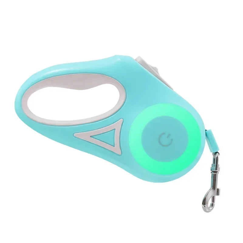 LED Luminous Dog Leash Automatic Retractable Leash for Medium Dogs Outdoor Small Pet Traction Rope