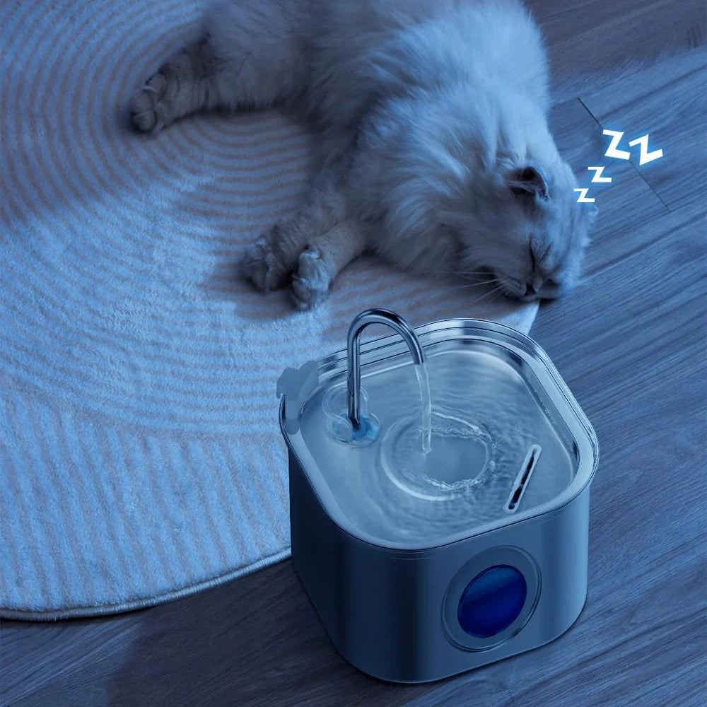 304 Stainless Steel Automatic Pet Drinking Fountain 108oz/3.2L Visual Window Cat Dog Water Feeder Live Water Filter With Faucet