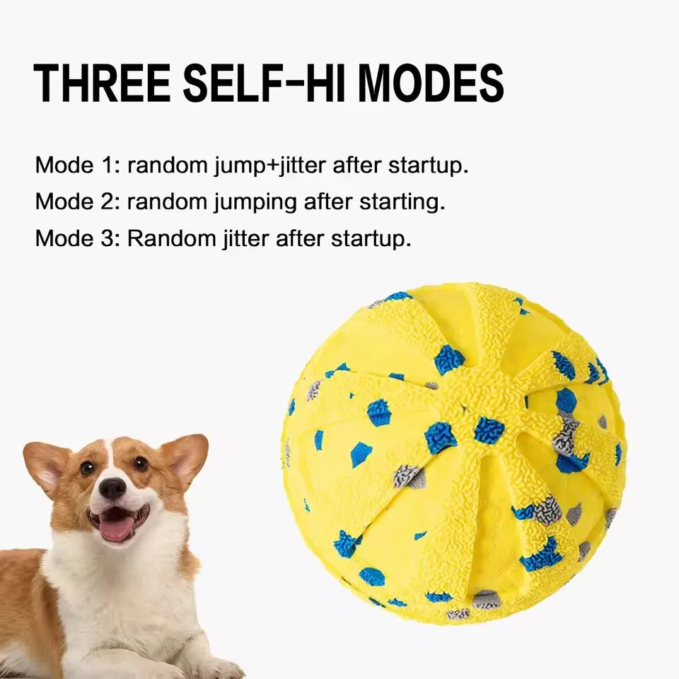 Pet Smart Interactive Ball Bouncing Ball For Dogs Electric Automatic Vibrating Popcorn Gravity Jumping Wear Resistant Foam Ball