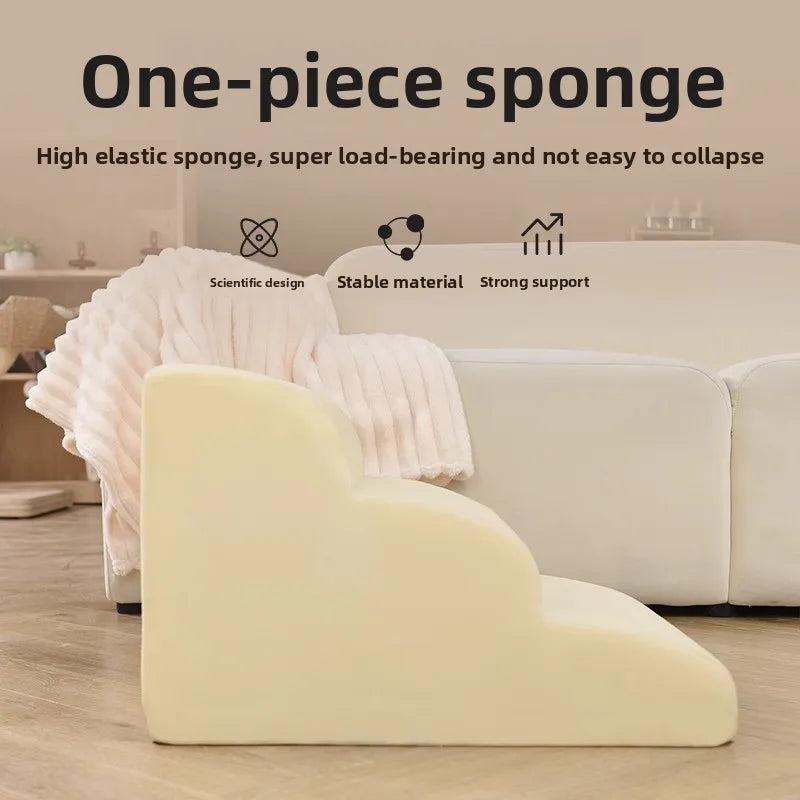 Detachable and Washable Pet 2-4 Tiered Non Sliding Dog Staircase Suitable for Bed Edge Sofa Pet Stairs for Dogs Dog Ramp