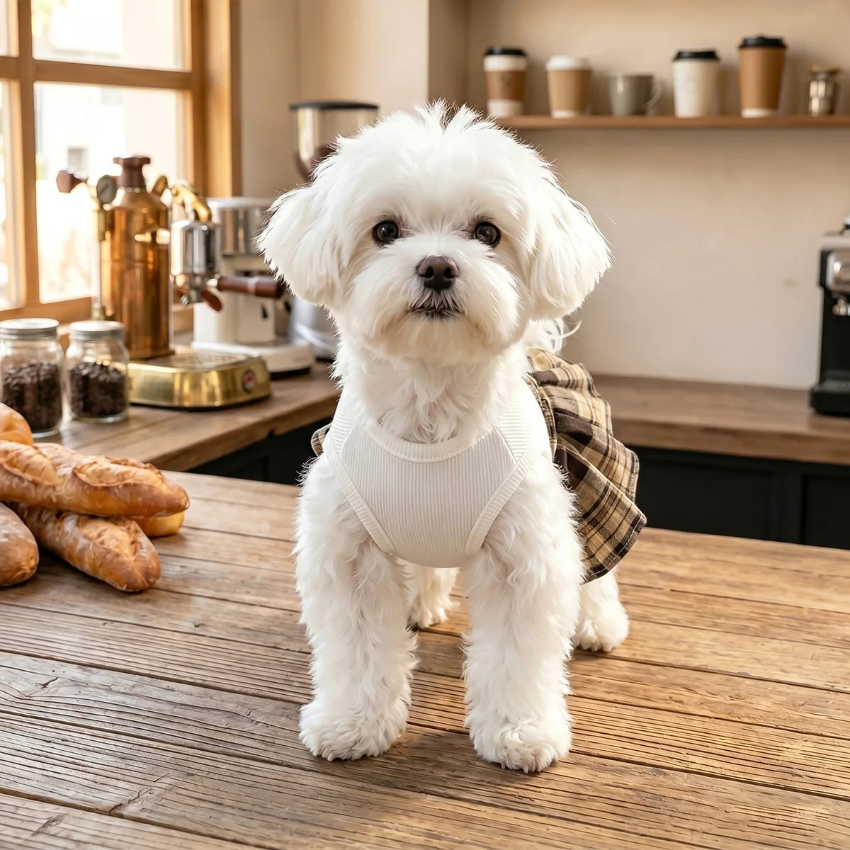 British Cute Plaid Pleated Pet Skirt Autumn and Winter New Pet Clothing College Style Dog Clothing Pet Dress