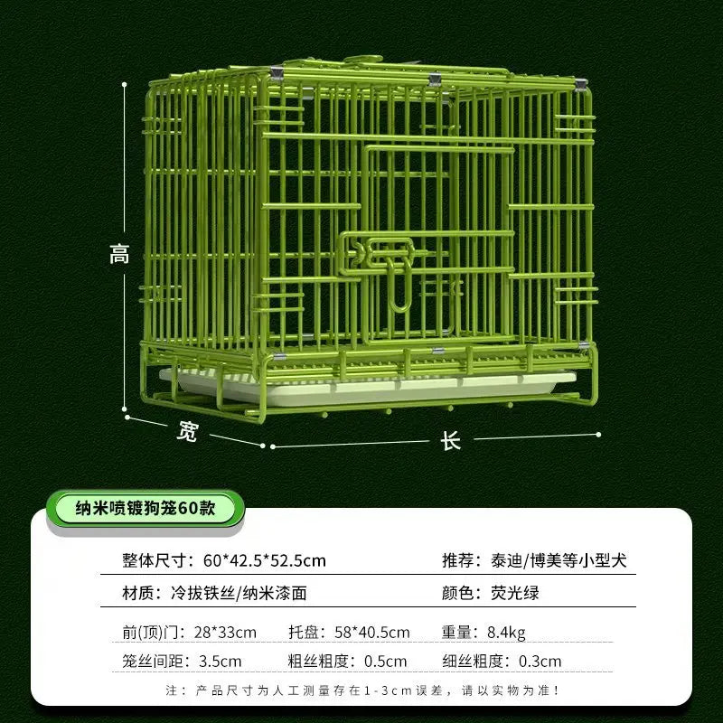 ‌Heavy-Duty Foldable Dog Crate  - Reinforced for Small/Medium/Large Breeds, Indoor Pet Cage with Removable Tray