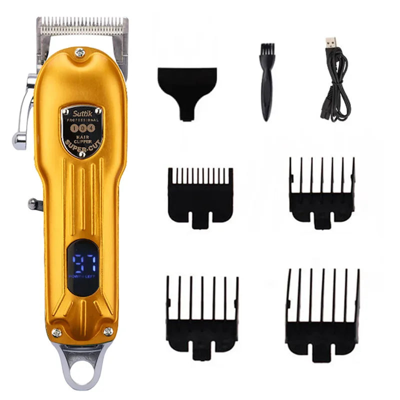 Professional Dog Hair Clipper All Metal Rechargeable Pet Trimmer  Puppy Grooming Haircut Low Noice