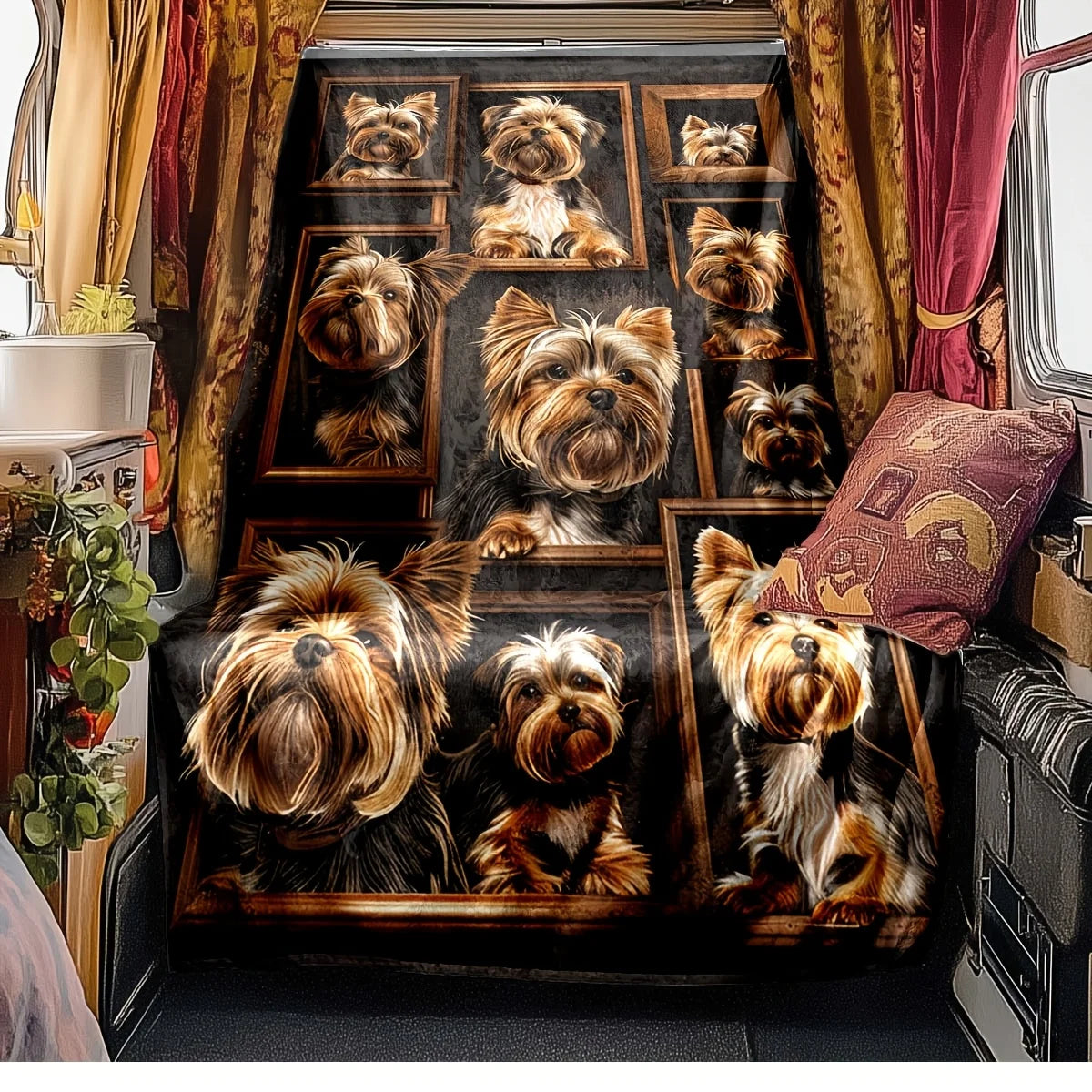 Golden Retriever Dog Photo Blanket Throw Pet Lover Gift Unique Canine Portrait Cozy Couch Decoration
