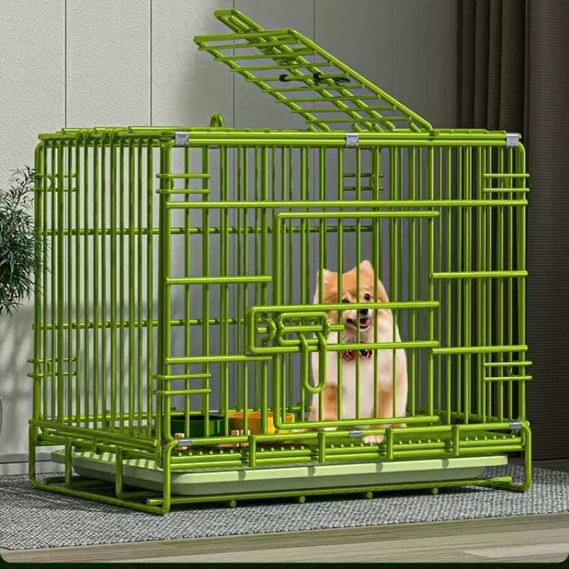 ‌Heavy-Duty Foldable Dog Crate  - Reinforced for Small/Medium/Large Breeds, Indoor Pet Cage with Removable Tray