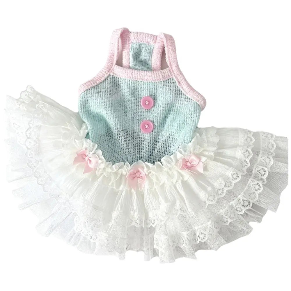 New Soft Tulle Pet Princess Dress Netted Lace Princess Style Dog Dress Breathable Mesh Pet Clothing Pet Everyday Wear