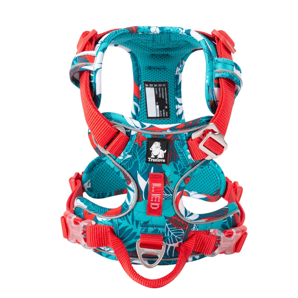 Truelove Pet Harness Fashionable Nylon Durable Dog Harness Reflective Breathable Padded Training Vest Luxury Pet Accessories