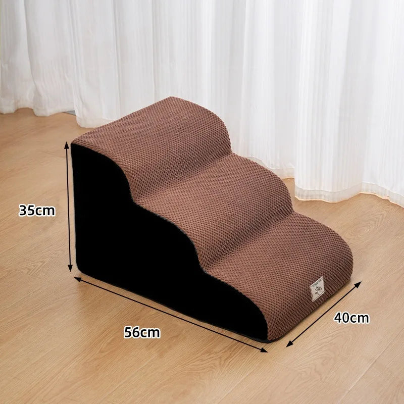Detachable and Washable Pet 2-4 Tiered Non Sliding Dog Staircase Suitable for Bed Edge Sofa Pet Stairs for Dogs Dog Ramp
