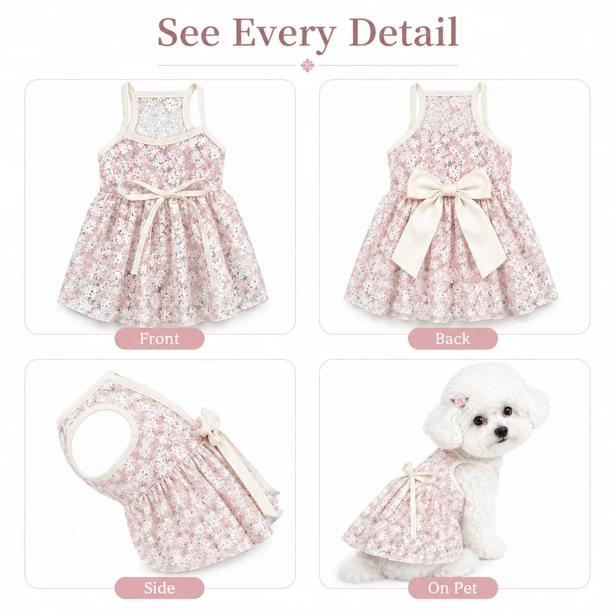 Cute Pet Dog Dress Dot Dog Summer Clothes Puppy Skirt Chihuahua Bichon French Bulldog Clothing Thin Girl Dog Costume Cat Dresses