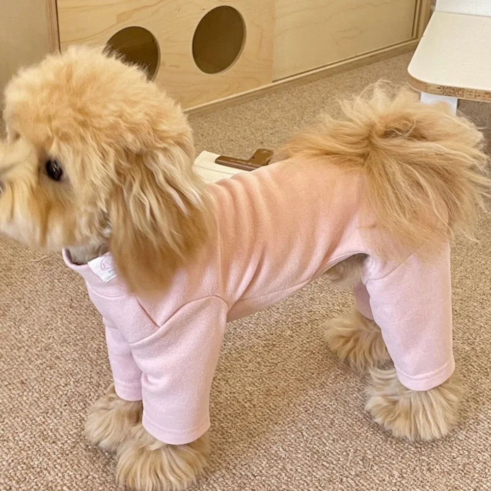 Warm Elastic Pet Jumpsuit Breathable Windproof Pet Four Legged Pants Soft Comfortable Dog Fleece Pajamas Indoor Outfit