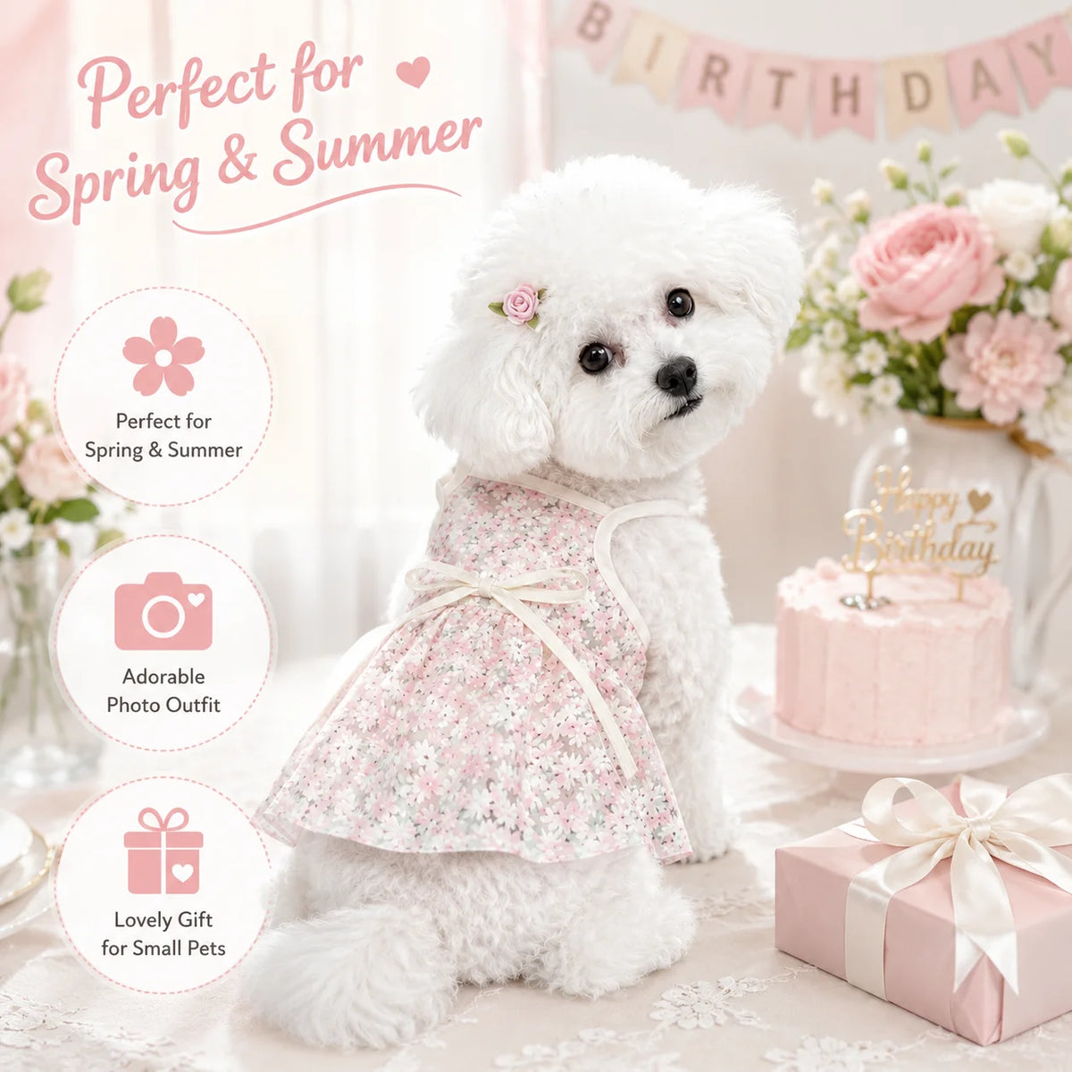 Cute Pet Dog Dress Dot Dog Summer Clothes Puppy Skirt Chihuahua Bichon French Bulldog Clothing Thin Girl Dog Costume Cat Dresses