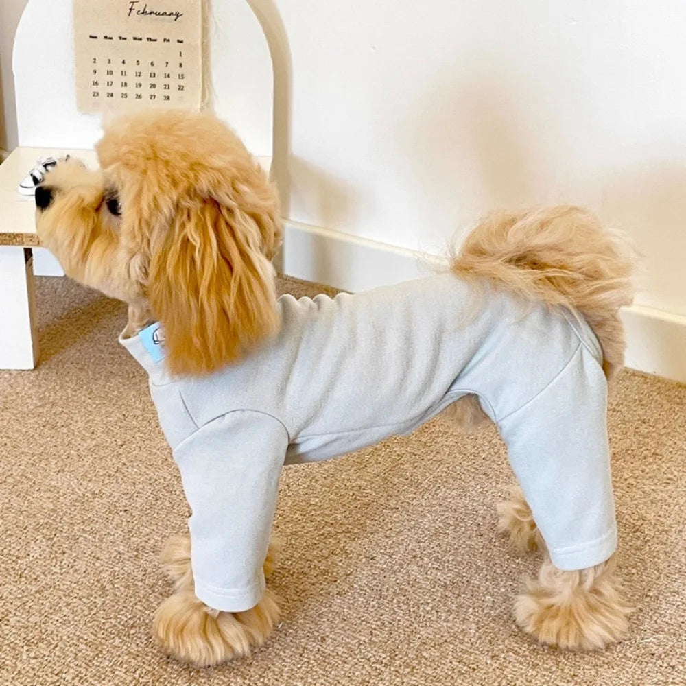 Warm Elastic Pet Jumpsuit Breathable Windproof Pet Four Legged Pants Soft Comfortable Dog Fleece Pajamas Indoor Outfit
