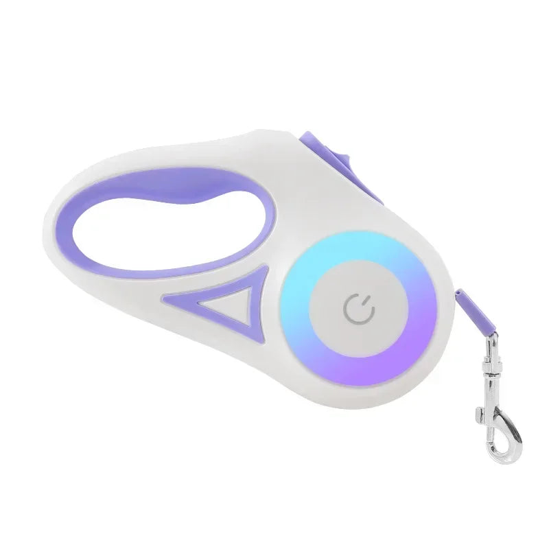 LED Luminous Dog Leash Automatic Retractable Leash for Medium Dogs Outdoor Small Pet Traction Rope