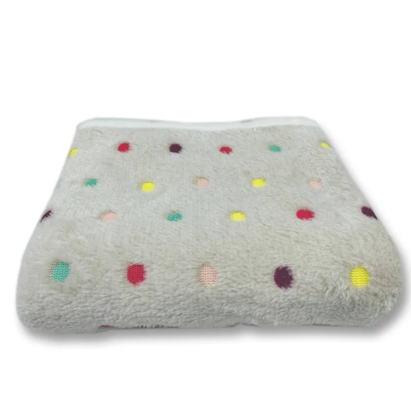 Coral Fleece Pet Blanket Warm Paw Print Dog Cat Bed Mat Soft Reversible Sleeping Pad Four Seasons Sofa Cover Small Medium Pets