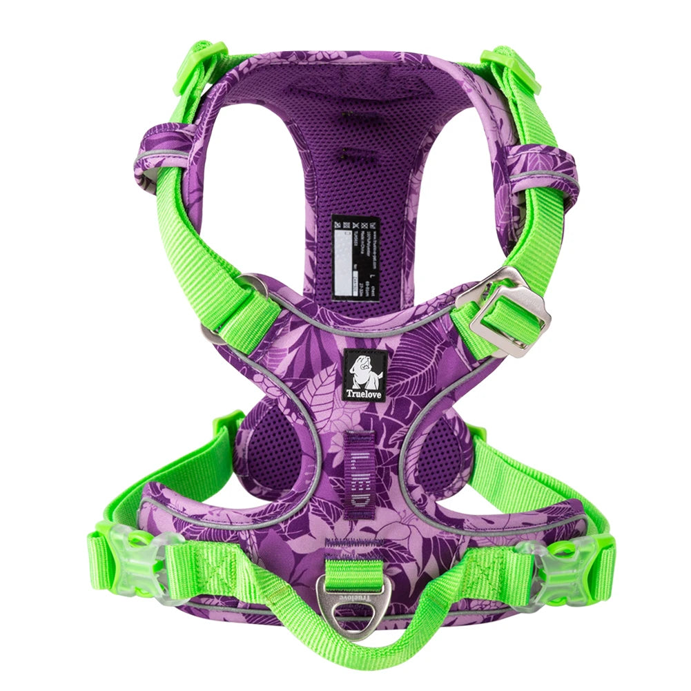 Truelove Pet Harness Fashionable Nylon Durable Dog Harness Reflective Breathable Padded Training Vest Luxury Pet Accessories