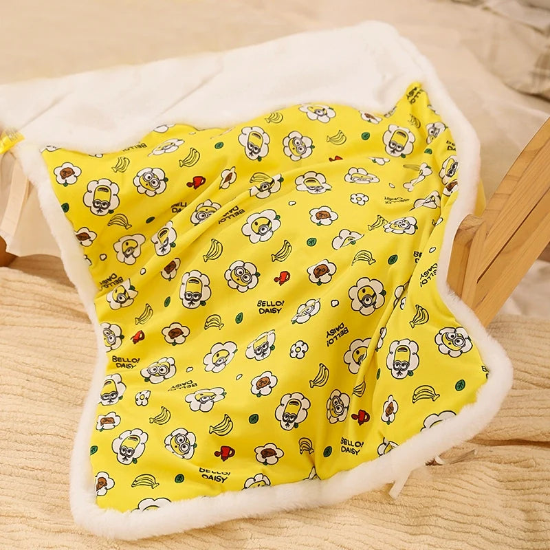 Double-Sided Plush Pet Bed, Warm Cat & Small Dog Cushion, Cozy Pet Blanket, Portable Padded Bed for Cats, Puppies - Soft Comfort
