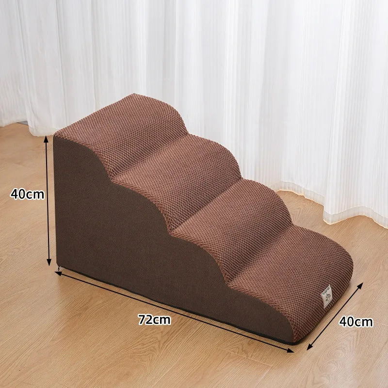 Detachable and Washable Pet 2-4 Tiered Non Sliding Dog Staircase Suitable for Bed Edge Sofa Pet Stairs for Dogs Dog Ramp