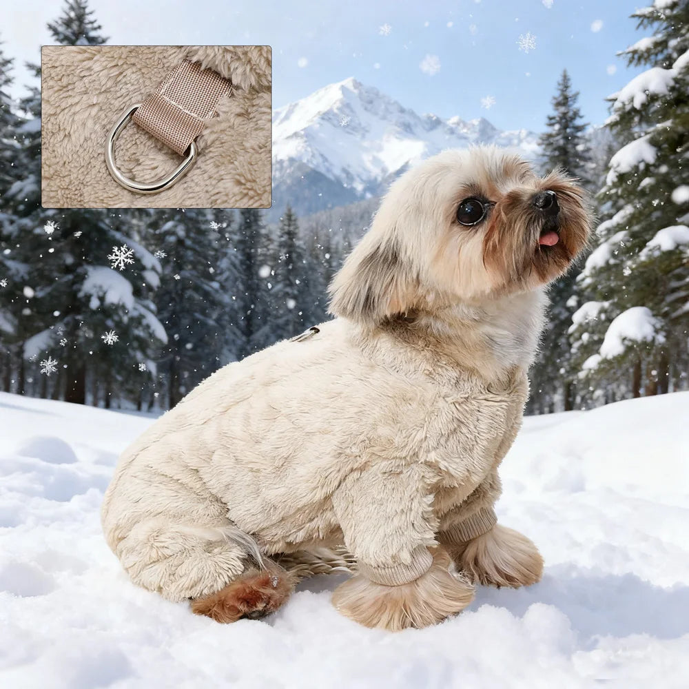 Pet Dog Jumpsuit for Small Medium Dogs Cats Winter Warm Fleece Dog Clothes Yorkshire Jacket Outfits French Bulldog Pug Clothing